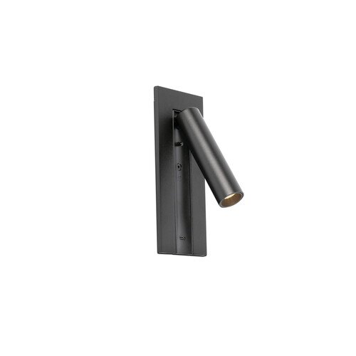 GABO USB C siyah duvar lambası reader
