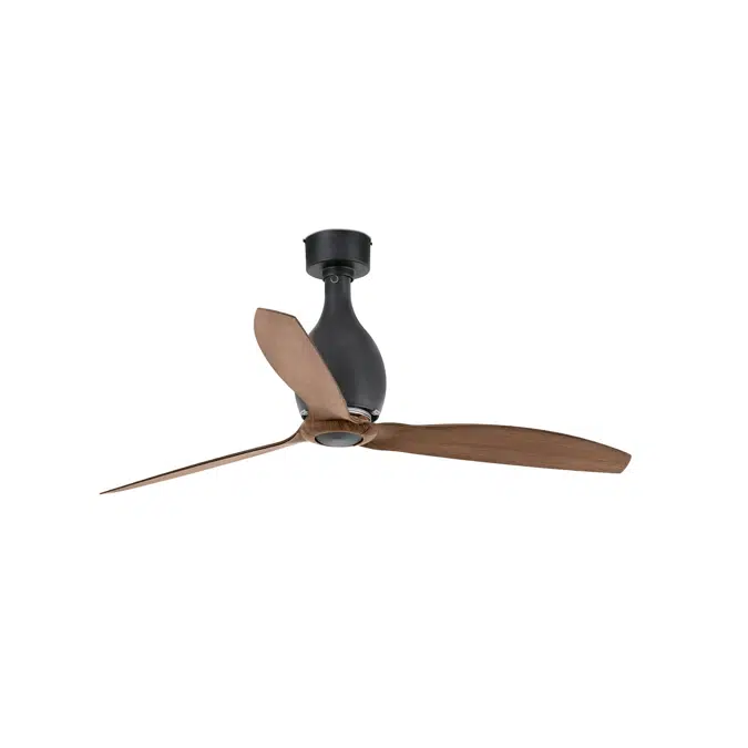 32028WP - Matt Black/Wood Ceiling Fan DC SMART