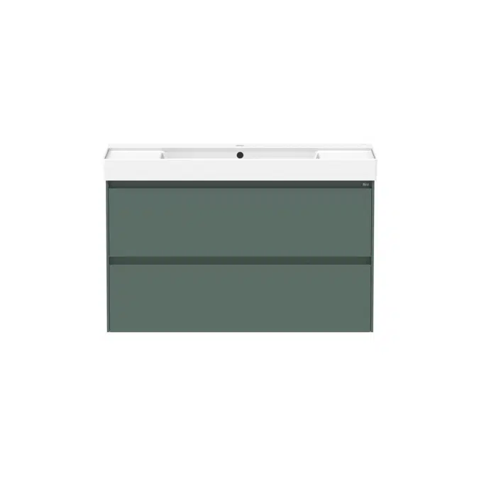 Ona Matte Green Twin Centre Bowl Vanity 1000mm 21213