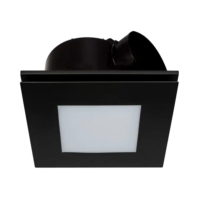 Kado Lux HiFlow 250 Square Matte Black LED Exhaust Fan 2020345
