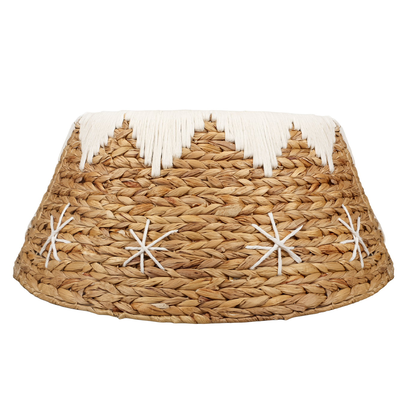 Yılbaşı Ağacı Eteği 73x51x28 cm. Makrome ve Doğal Su Sümbülü