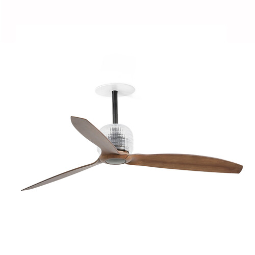 DECO fan RECESSED M siyah/ceviz fan duvar kumandası beyaz