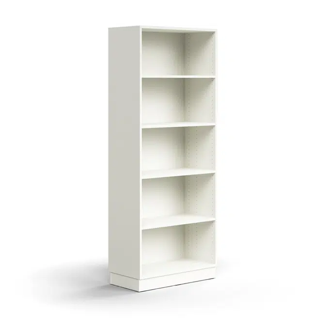 Bookcase Qbus, 4 Shelves, Base Frame