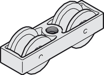 Running gear, 2 rollers - 940.80.012