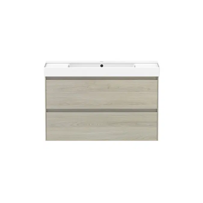 Ona Light Oak Twin Centre Bowl Vanity 1000mm 21212