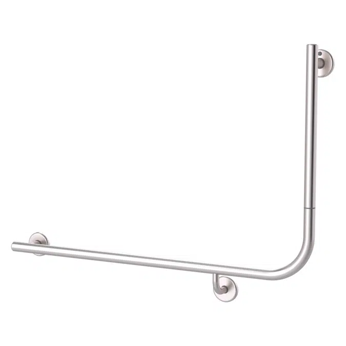 Drift Brushed Stainless Steel Left Hand 90° Toilet Grab Rail 935x600mm 2266541