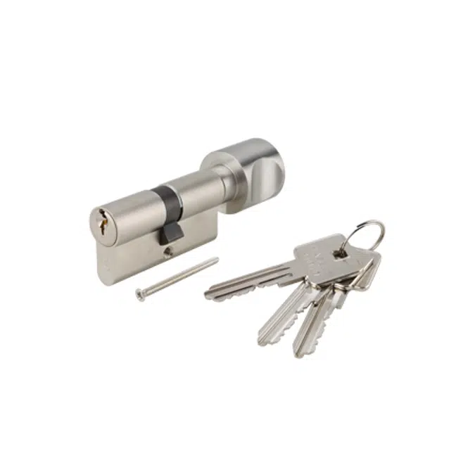 SA Double Door Lock Profile Cylinder with Round Thumbturn