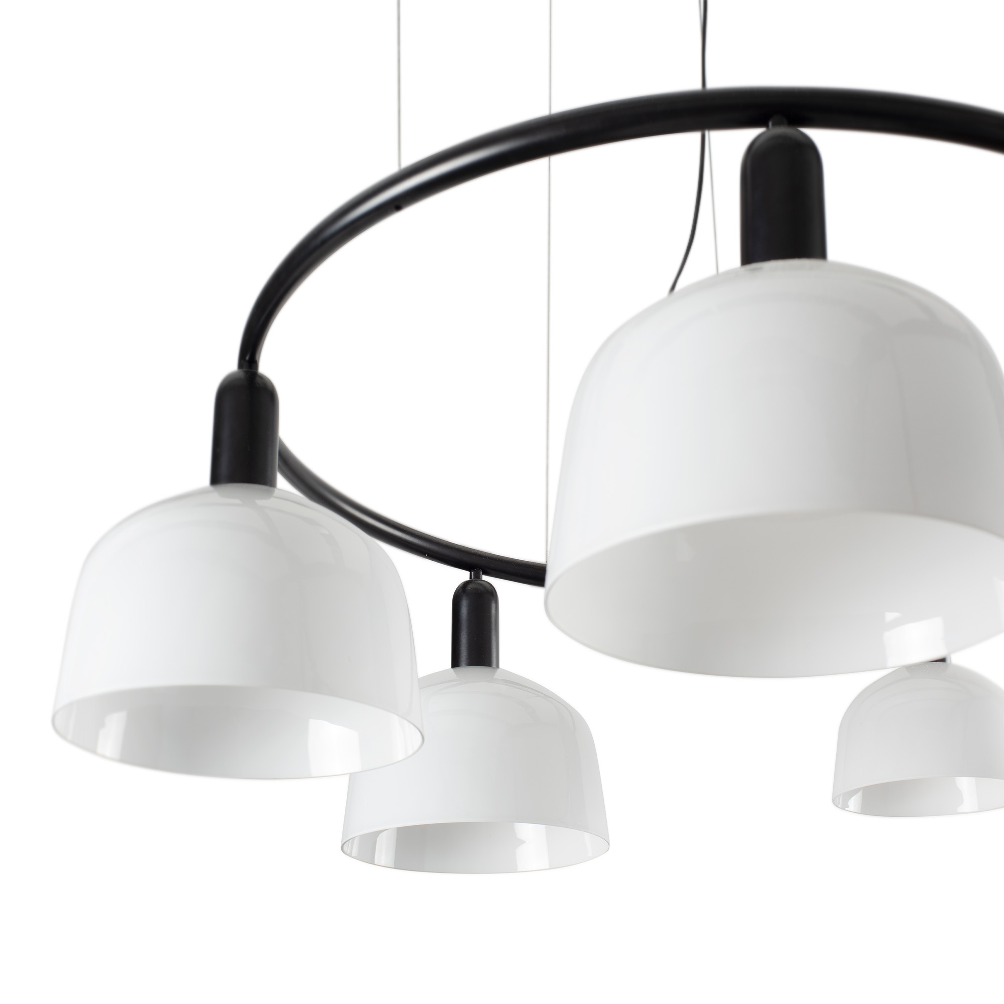 TATAWIN M beyaz glass circular pendant lamba