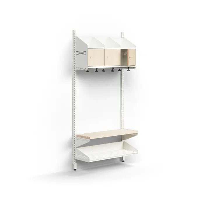 Entry 3  Basic Wall Wardrobe Unit with Wooden Doors