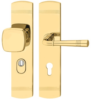 Security door handle, Brass, Startec - 900.87.001