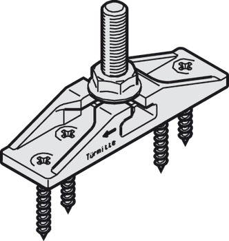 Two-way suspension fitting, with M8 hanger bolt and mounting screws - 940.40.022