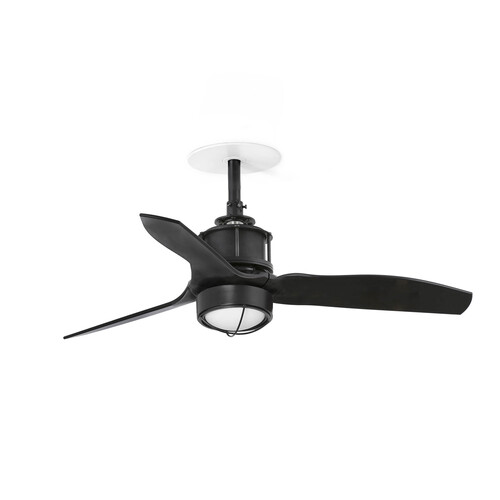 JUST FAN S RECESSED Matt black fan 3000K TUYA