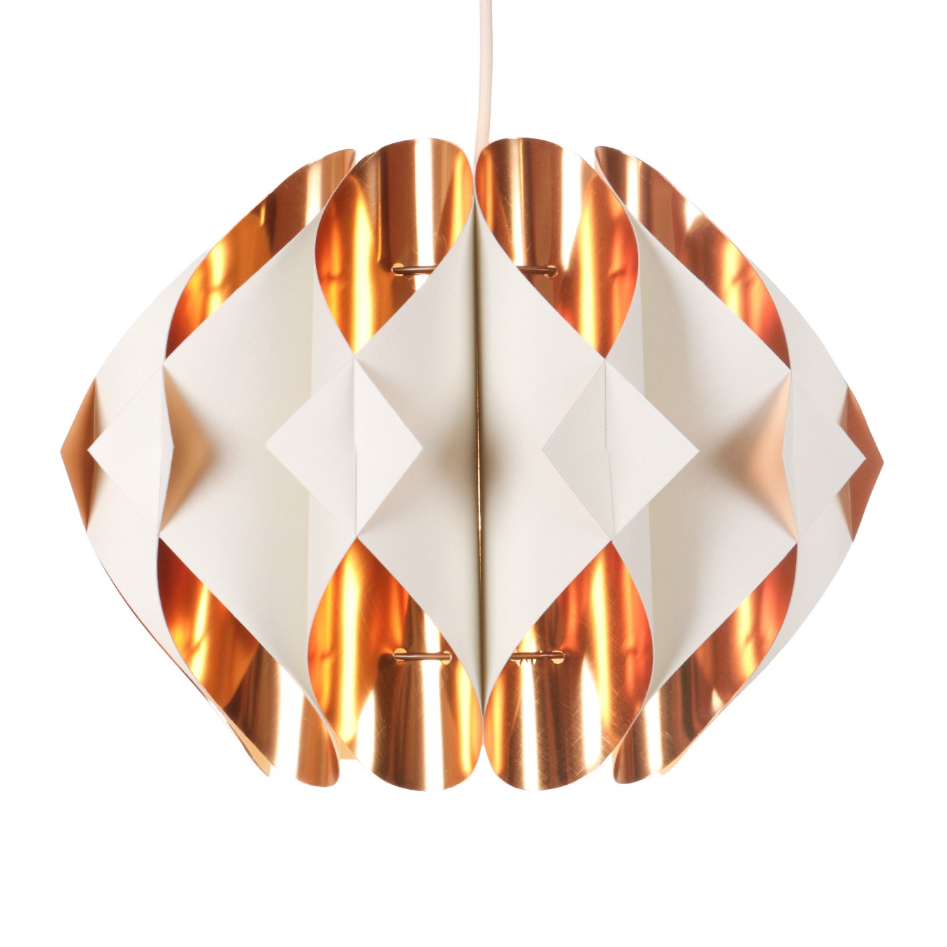 Solaris Geometrik Sarkıt Avize Beyaz-Bakır Renk