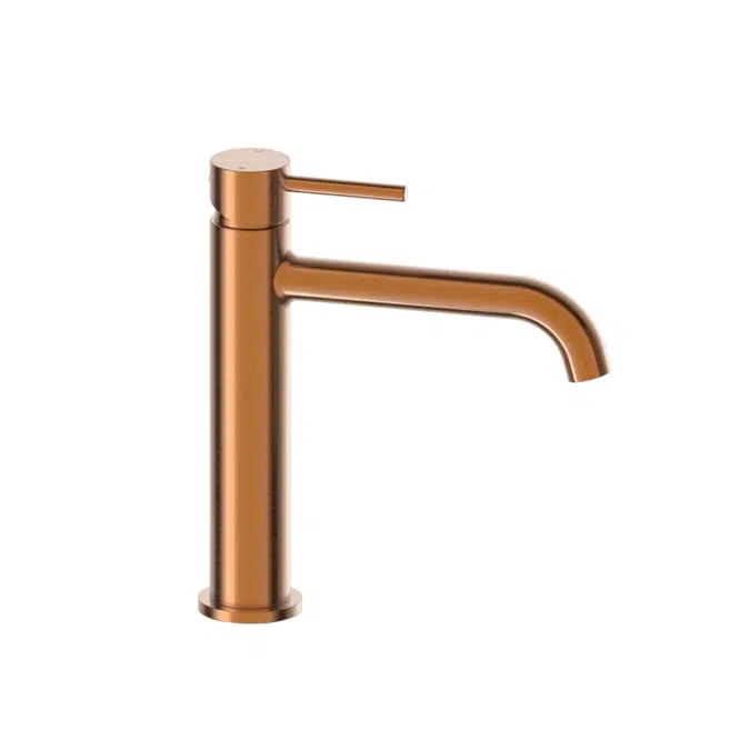 Drift Brushed Bronze Medium Height Curved Spout Basin Mixer 2269193