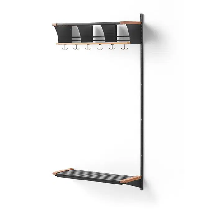 Jeppe 3-Compartment Add-on Cloakroom Rack