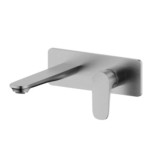 Mizu Silk Fırçalanmış Gunmetal Duvar Lavabo/Küvet Bataryası Seti 188mm 9513023