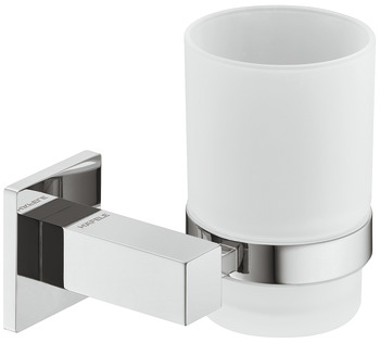 Glass clamp, With satin frosted glass, square - 980.60.652