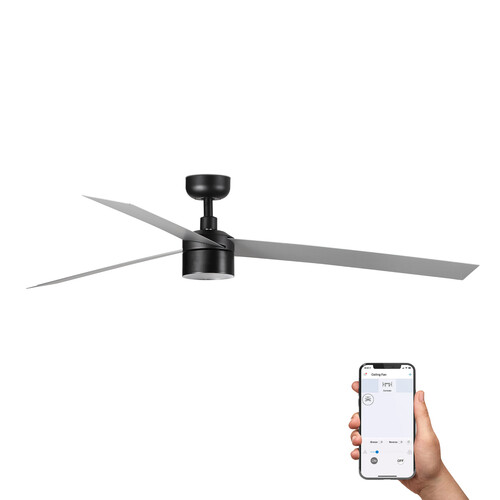 CRUISER TEK XL siyah/aluminium 4000K fan TUYA
