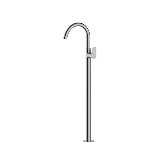 Mizu Soothe MK2 Brushed Gunmetal Floor Mounted Bath Mixer Kit 2266966