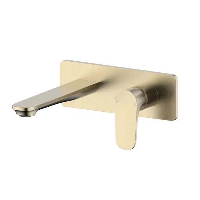 Mizu Silk Fırçalanmış Pirinç Duvar Lavabo/Küvet Bataryası Seti 188mm 9513024