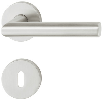 Door handle set, stainless steel, Startec, PDH4103, long backplate - 903.91.624