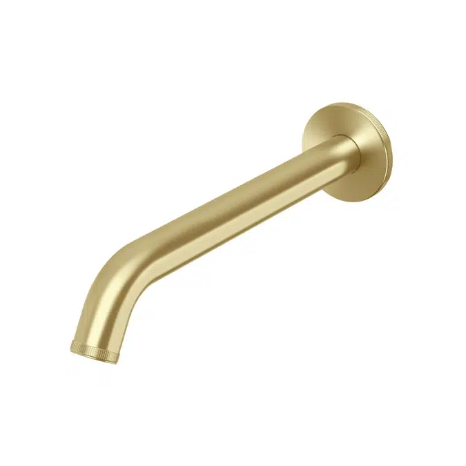 Milli Etch Brushed Gold Wall Basin/Bath Outlet 250mm 21867