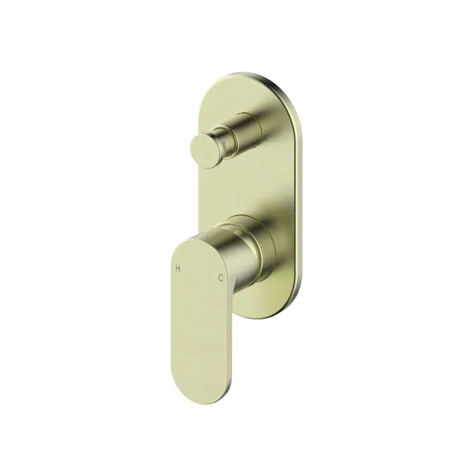 Mizu Soothe MK2 Brushed Brass Shower Mixer with Diverter Kit 11792