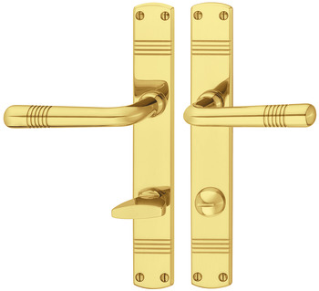 Door handle set, brass, Bisschop Art Deco 1870/8067 - 900.93.411