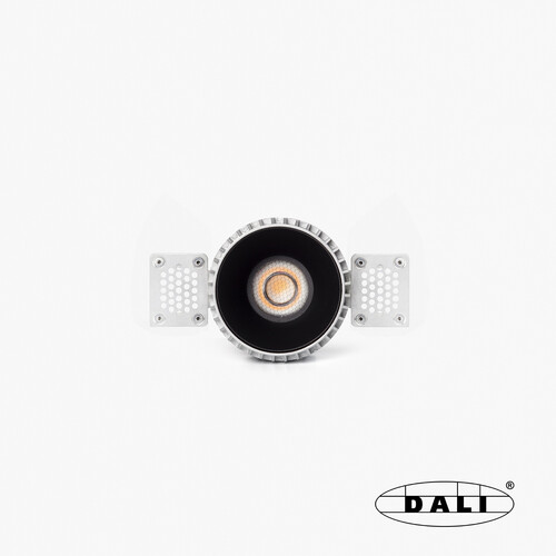 TULIPA Black recessed trimless downlight 7W 24° 3000K CRI90 DALI