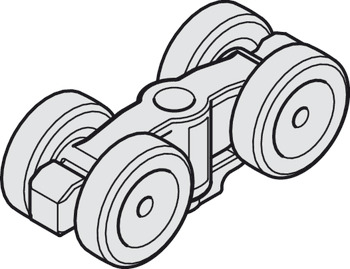 Running gear, 4 rollers - 941.00.015