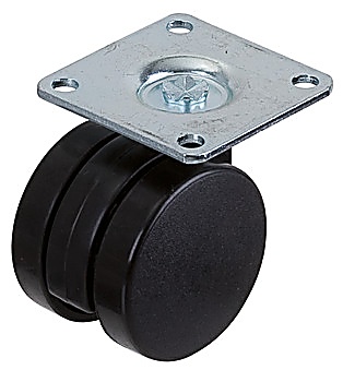 Twin wheel castor, Load bearing capacity 100 kg, steerable - 660.09.331
