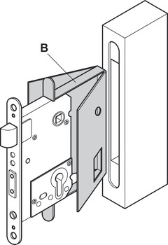 Fire resistant fitting, for mortice locks - 950.11.010