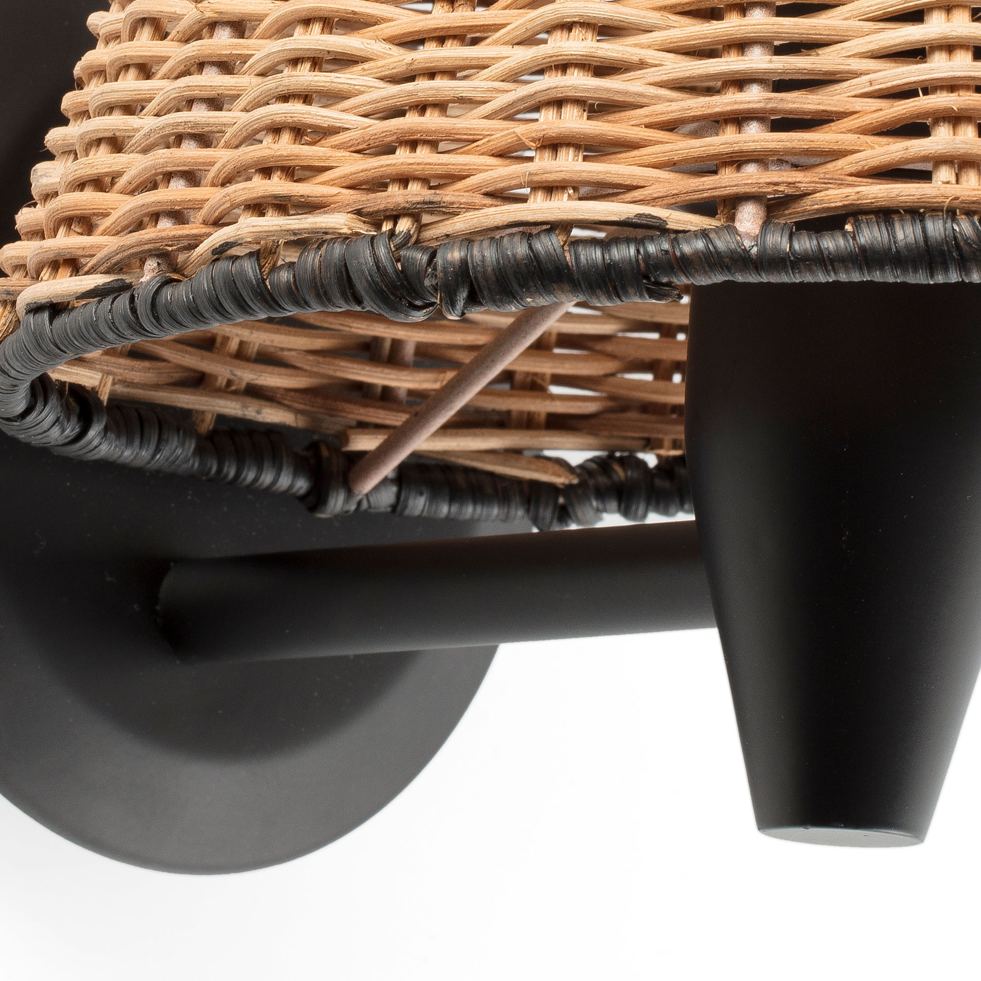 SUMBA siyah/rattan duvar lambası