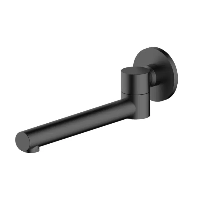 Mizu Drift Swivel Bath Outlet Straight Spout 227mm Matte Black 2267233