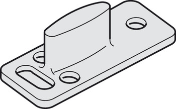 T-shaped floor guide, Adjustable, plastic, anthracite - 940.60.070