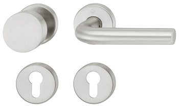 Door handle set, stainless steel, Hoppe, Bonn E150Z/42KV/42KVS - 902.95.730