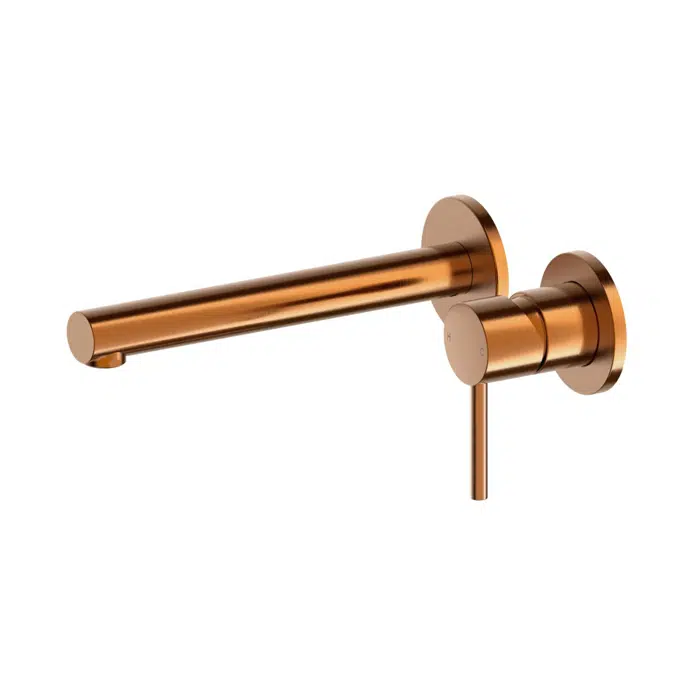 Drift Brushed Bronze Wall Basin/Bath Mixer Set with Straight Spout 2298923