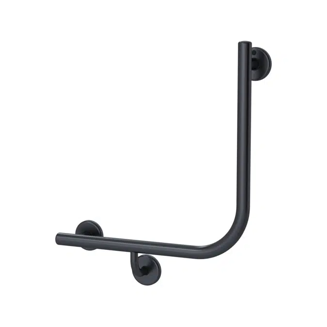 Drift Brushed Gunmetal Left 90° Toilet Grab Rail 450x450mm 2266528