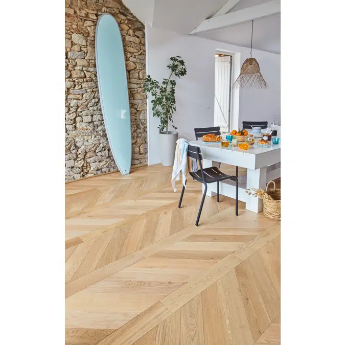 Authentic Bois Flotté Chevron Laminate Flooring