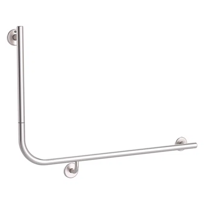 Drift Stainless Steel Right Hand 90° Toilet Grab Rail 935x600mm 2266545