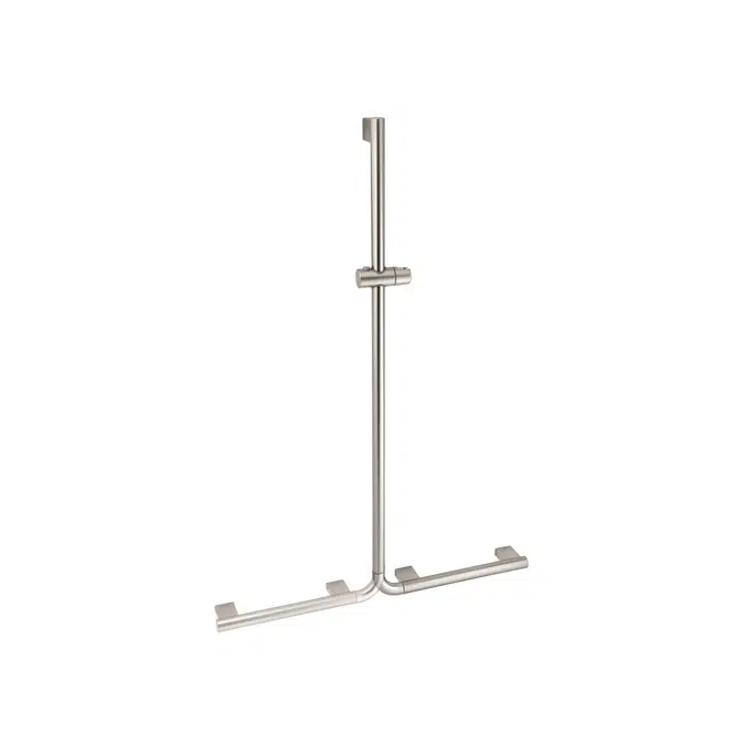 Mizu Drift Brushed Nickel 90 Degree Shower Grab Rail 300mm x 1185mm 2265151