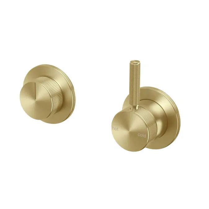 Milli Etch Brushed Gold Shower Mixer Tap with Diverter 21746
