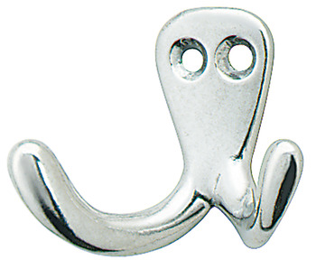 Wardrobe hook, Aluminium, Polished, With 2 HooksDéco - 845.12.809
