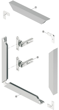 Aluminium glass frame profile for 4 mm glass - 563.25.002