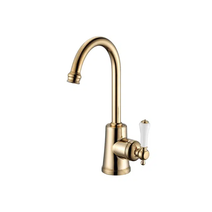 Kado Era Small Porcelain Handle Sink Mixer Brass Gold 9507620
