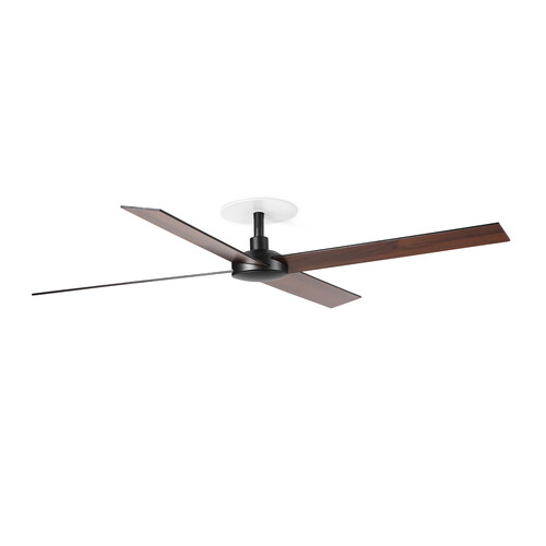 RUDDER RECESSED 4 L siyah/ceviz fan duvar kumandası beyaz