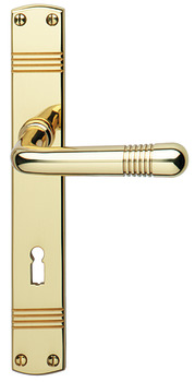 Door handle set, brass, Bisschop Art Deco 1870/8067 - 900.91.411