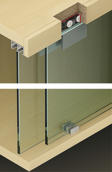 Sliding door fitting, Hawa Clipo 16 GK IF, set - 405.82.227