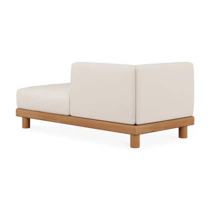 Monocle Outdoor Teak Daybed L Arm