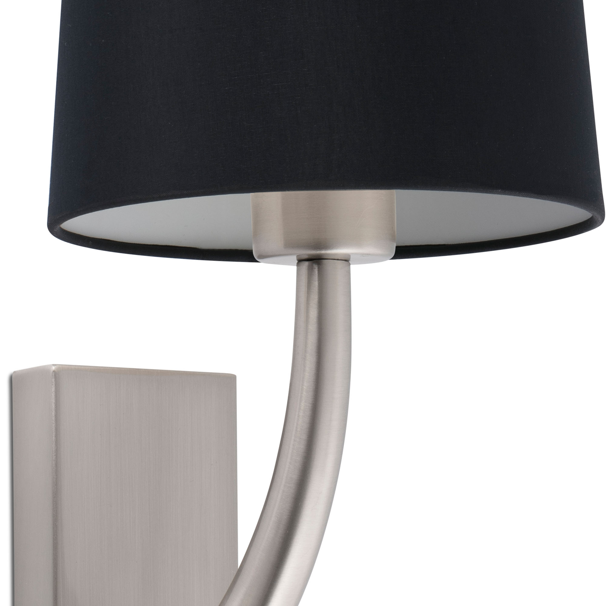 REM Matt nickel/black wall lamp